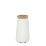 Narrow white terracotta vase Sneaky M - Bazar Bizar