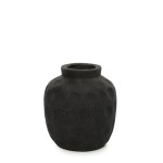 Black modern terracotta vase Trendy S - Bazar Bizar