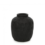 Black modern terracotta vase Trendy M - Bazar Bizar