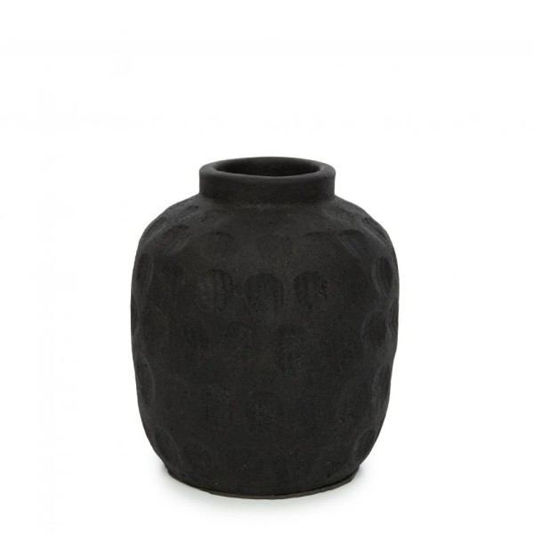 Black modern terracotta vase Trendy M - Bazar Bizar