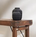 Czarny wazon nowoczesny Trendy M z terakoty BAZAR BIZAR