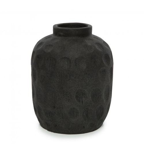Black modern terracotta vase Trendy L - Bazar Bizar