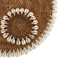 Colonial Shell rattan coasters set of 2 - Bazar Bizar