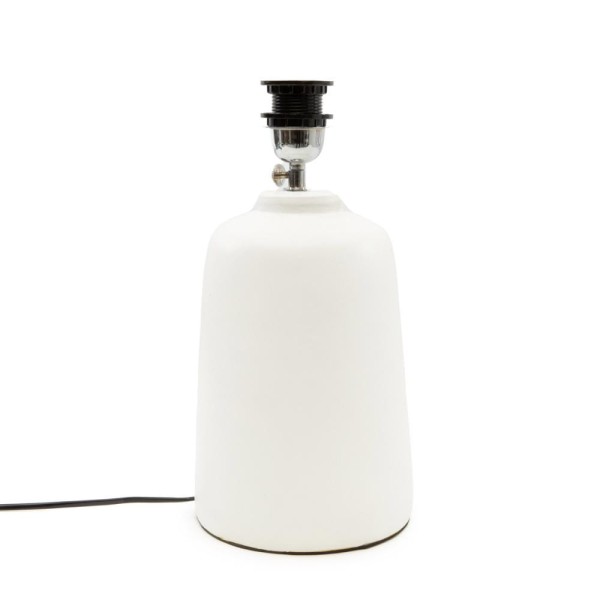 Table lamp with white terracotta base - Bazar Bizar