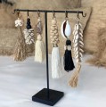 Brelok do kluczy damski Raffia Cowrie Shell BAZAR BIZAR