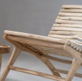 Fotel drewniany w stylu skandynawskim typu lounge Islander z drewna tekowego BAZAR BIZAR