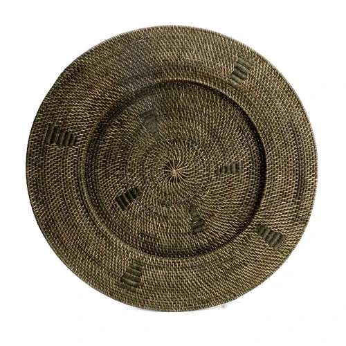 Talerz na ścianę rattanowy duży Jasmine Plate 80 BAZAR BIZAR