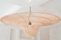 Duży designerski klosz do lampy wiszącej z rattanu Sky 110 BAZAR BIZAR
