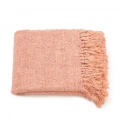 Pink cotton throw blanket 130x170 S'il - Bazar Bizar