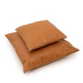 Brown leather decorative pillow 60x60 Panel Camel - Bazar Bizar