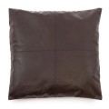 Brown leather decorative pillow 60x60 Panel Chocolate - Bazar Bizar