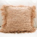 Naturalna poduszka dekoracyjna 40x40 z rafii Square BAZAR BIZAR