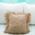 Naturalna poduszka dekoracyjna 40x40 z rafii Square BAZAR BIZAR