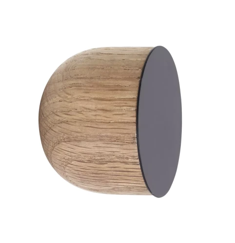 Wieszak na ścianę Contrast-5 czarny naturalny - Andersen Furniture