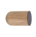 Wieszak na ścianę Contrast-3 czarny naturalny zestaw 2 szt - Andersen Furniture