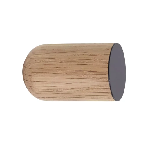 Wieszak na ścianę Contrast-3 czarny naturalny zestaw 2 szt - Andersen Furniture