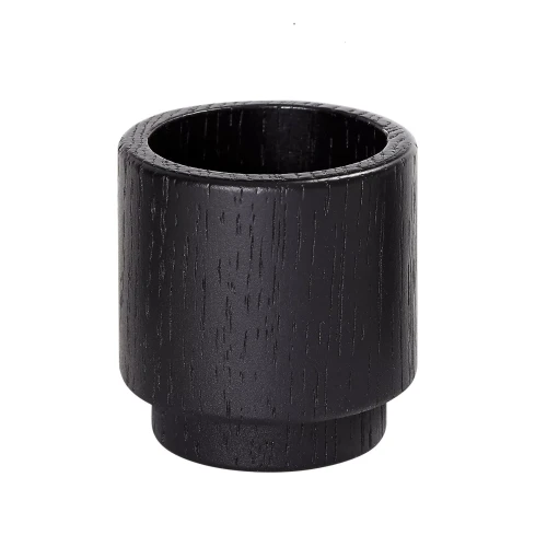 Drewniany świecznik na tealighty czarny CreateMe Candlehonder M - Andersen Furniture