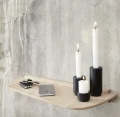Drewniany świecznik na tealighty czarny CreateMe Candlehonder S - Andersen Furniture