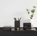 Pudełko drewniane z dwoma przegródkami czarne CreateMe - Andersen Furniture