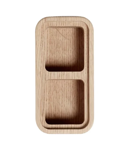 Pudełko drewniane z dwoma przegródkami naturalne CreateMe - Andersen Furniture