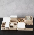 Pudełko drewniane z dwoma przegródkami naturalne CreateMe - Andersen Furniture