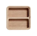 Pudełko drewniane z dwoma przegródkami naturalne CreateMe 12 - Andersen Furniture