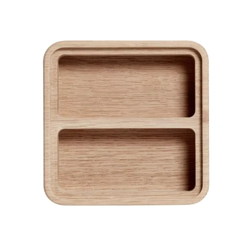 Pudełko drewniane z dwoma przegródkami naturalne CreateMe 12 - Andersen Furniture
