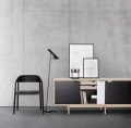 Nowoczesna komoda S1 dąb mydlony front biały alpino wymienny czarny - Andersen Furniture