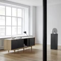 Nowoczesna komoda S1 dąb mydlony front biały alpino wymienny czarny - Andersen Furniture