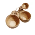 Teak kitchen measuring spoons, set of 3 - Muubs