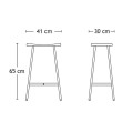 Stołek barowy czarny HC2-65 siedzisko dąb czarny - Andersen Furniture