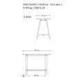 Wysoki stół na kozłach HT1 rama czarny dąb i blat Alpino - Andersen Furniture