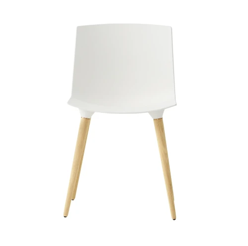 Designerskie krzesło na drewnianych nogach Tac białe - Andersen Furniture