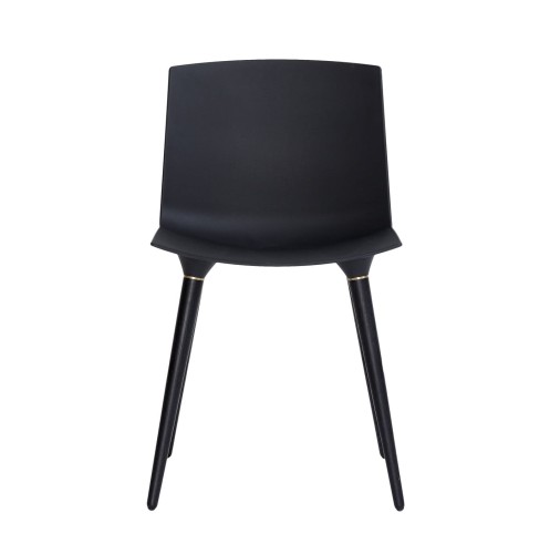 Designerskie krzesło na drewnianych nogach Tac czarne siedzisko i nogi - Andersen Furniture