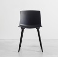 Designerskie krzesło na drewnianych nogach Tac czarne siedzisko i nogi - Andersen Furniture