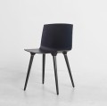 Designerskie krzesło na drewnianych nogach Tac czarne siedzisko i nogi - Andersen Furniture