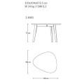 Stół do jadalni asymetryczny T8, kolor blatu do wyboru - Andersen Furniture