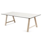 Nowoczesny stół do jadalni rozkładany T1, wybór koloru blatu, nogi dąb - Andersen Furniture