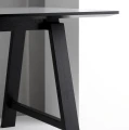 Nowoczesny stół do jadalni rozkładany T1 blat laminat i nogi dębowe czarne - Andersen Furniture