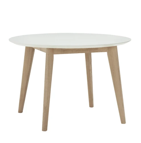 Stół okrągły  Ø120 AD1, z laminowanym blatem i dębowymi nogi - Andersen Furniture