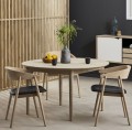 Stół z litego drewna dębowego rozkładany Classic Ø110, mydlony - Andersen Furniture