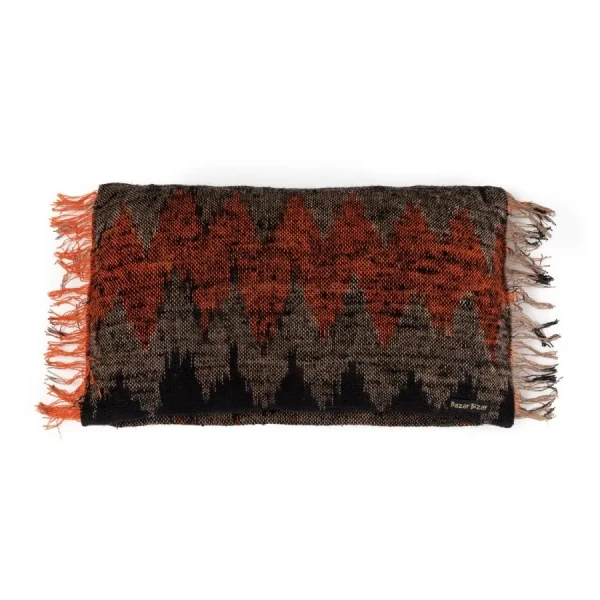 Decorative pillow 30x50 S'il Black Orange cotton - Bazar Bizar