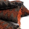 Large decorative pillow S'il Black Orange 35x100 cotton - Bazar Bizar