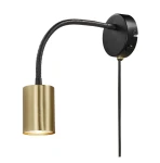Wall lamp for reading and working Explore Flex black-brass - Nordlux