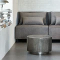 Round coffee table Rota 35 Brushed Silver - House Doctor