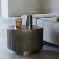 Round coffee table Rota 35 Brushed Silver - House Doctor