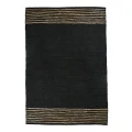 Recycled leather rug Raw 240x180 black - Pomax