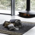 Dywan ze skóry recyklingowanej Raw 240x180 czarny - Pomax