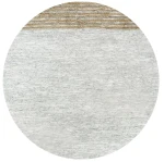 Recycled leather rug Raw 240x180 light grey - Pomax