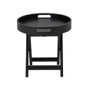Folding side table Freya black - Bloomingville